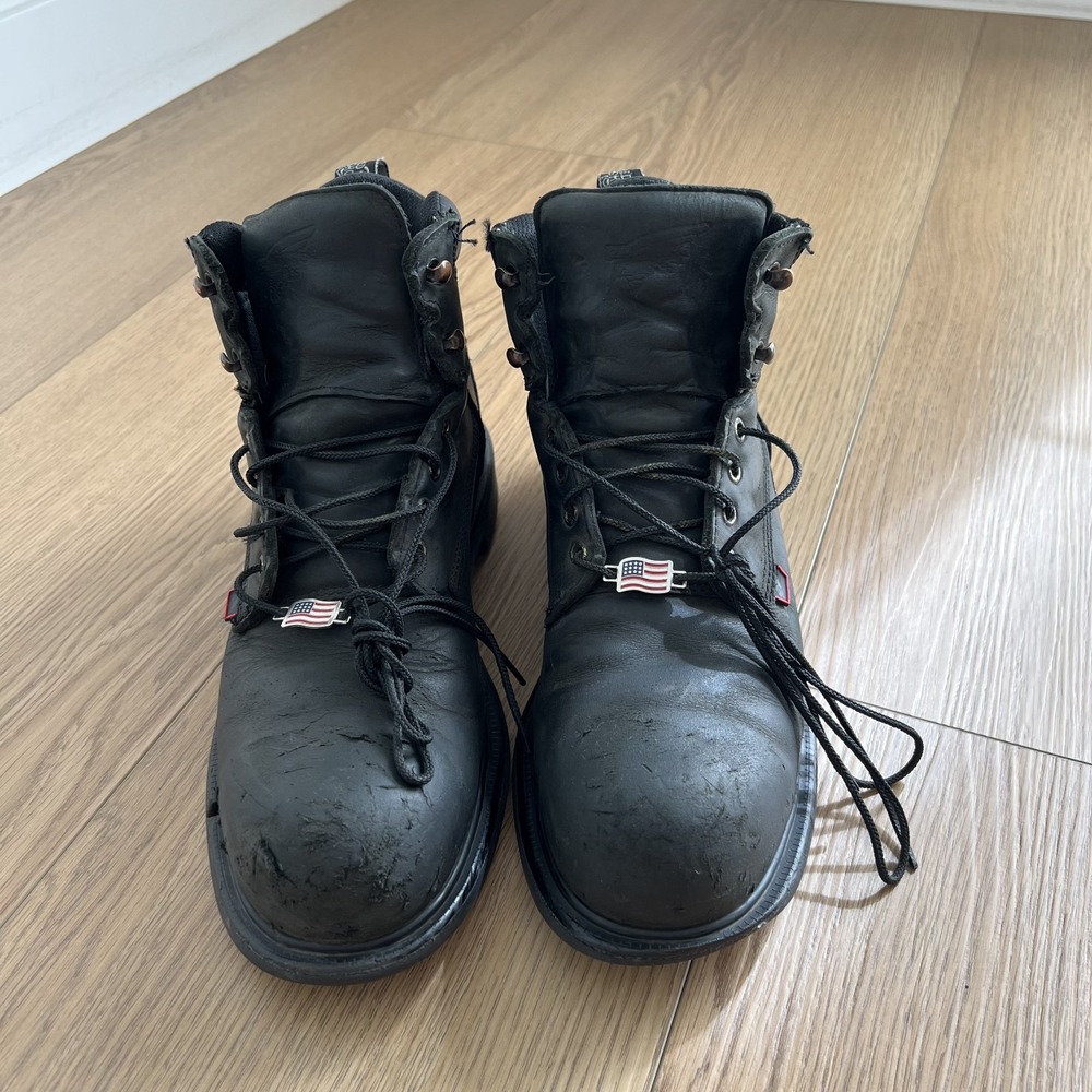 Red Wing 4217 Dynaforce Waterproof Black Leather Steel Toe Boots Men's Sz 10 USA
